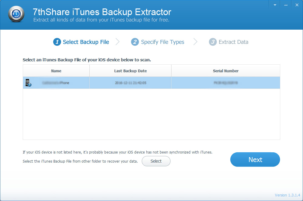 7thShare iTunes Backup Extractor